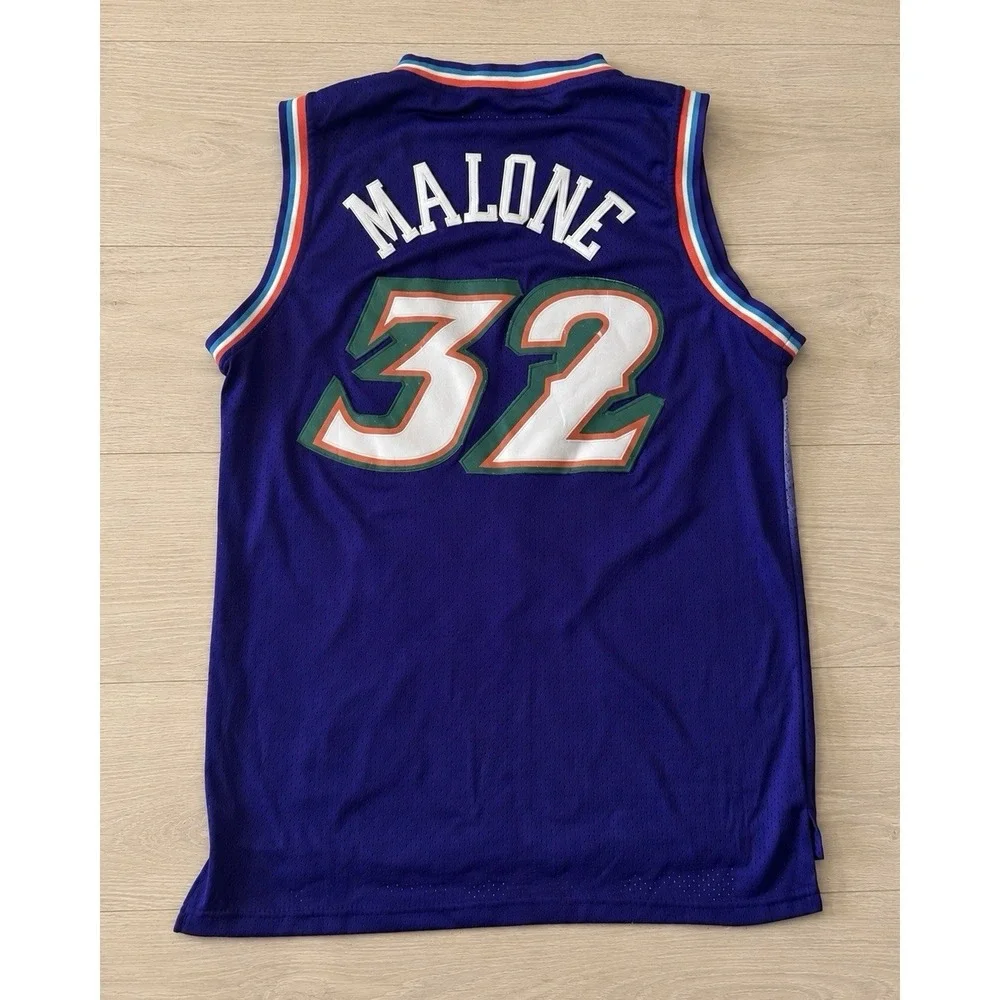 Karl Malone #32 Utah Jazz Hardwood Classics Adidas Jersey Men's Large L +2
